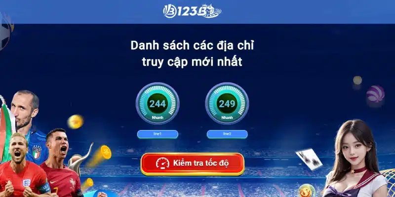 Cập nhật các line vào nhà cái 123 B khi bị chặn